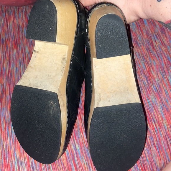 Swedish Hasbeen Zip It Emy 9.5 black clog wooden - Picture 6 of 7